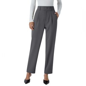 Halara | Women’s Grey High Waisted Pocket Solid Work Tapered Pants Size L NWT
